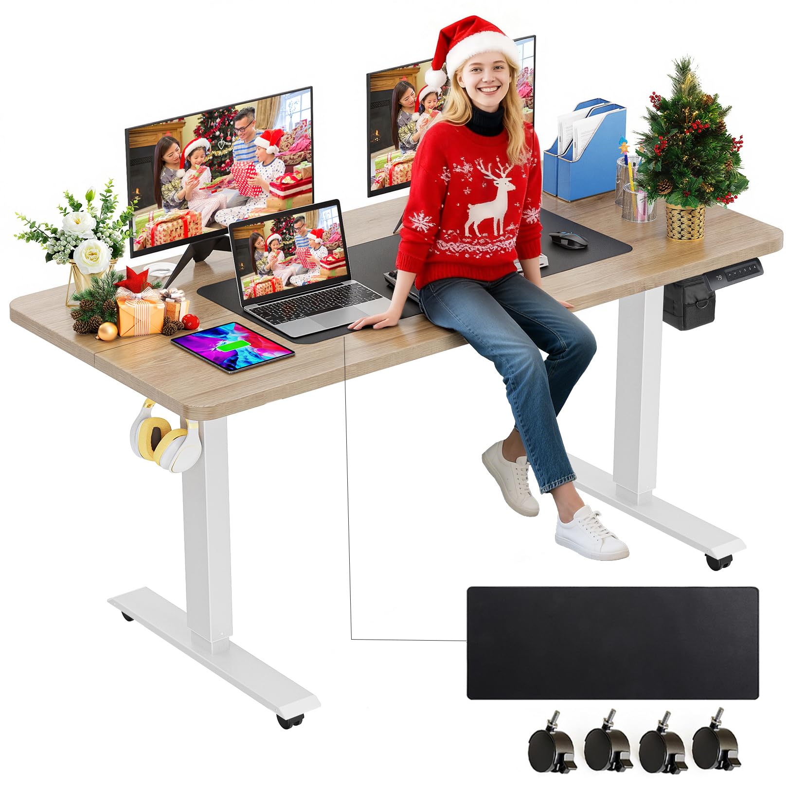Amazon.com: farexon 55x24In Electric Adjustable Standing Desk with